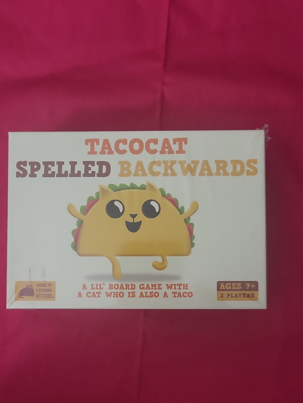 MINT CONDITION: Sealed Tacocat Spelled Backwards Card Game - Yellow Taco Cat
